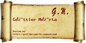 Göttler Márta névjegykártya